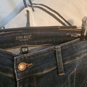 Judy Blue Dark Wash Flare Jean Trousers Size 16